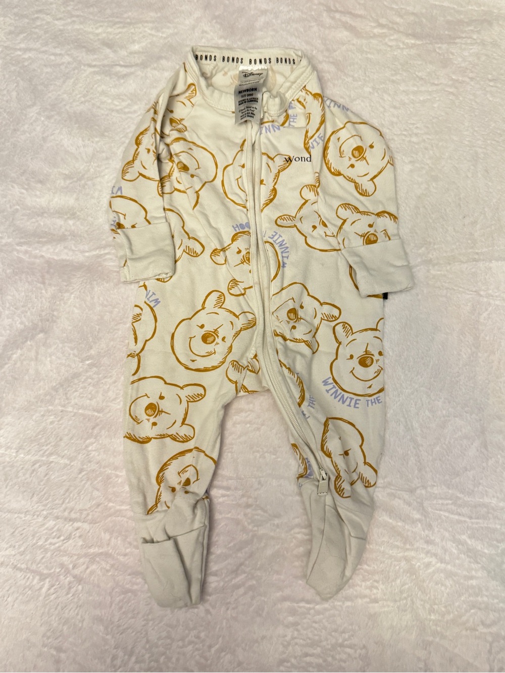 Bonds x Disney Winnie the Pooh Wondersuit Sz 0000 AU (newborn)
